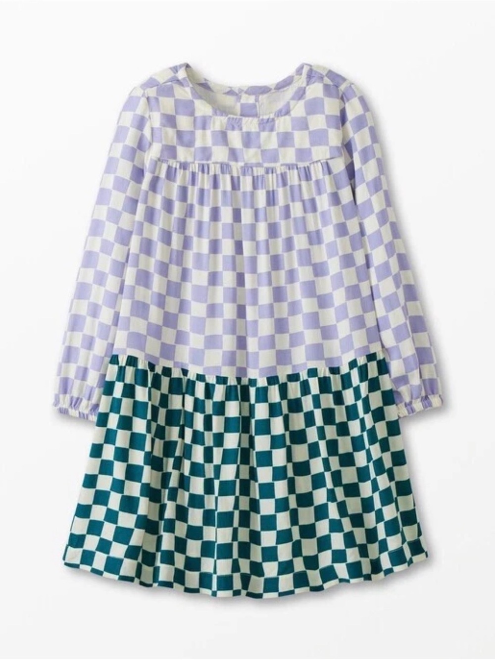 Hanna Andersson Checker Print Twirl Dress, Size 150 (US 12)